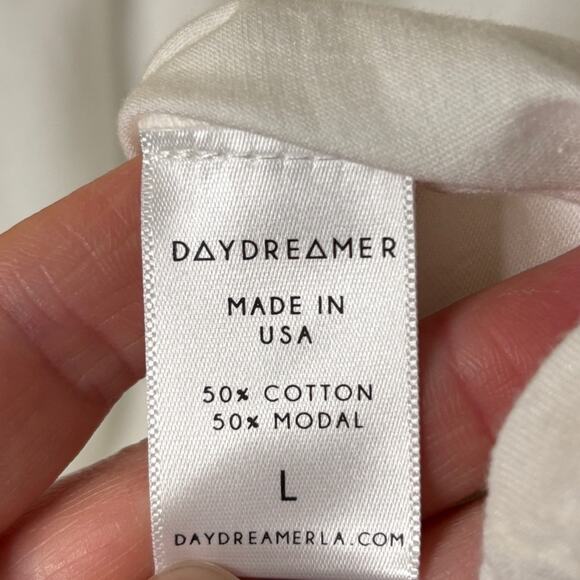 Daydreamer NWT Rock & Roll Collection Good Luck Tattoo Art Graphic Tee White L - Picture 6 of 6